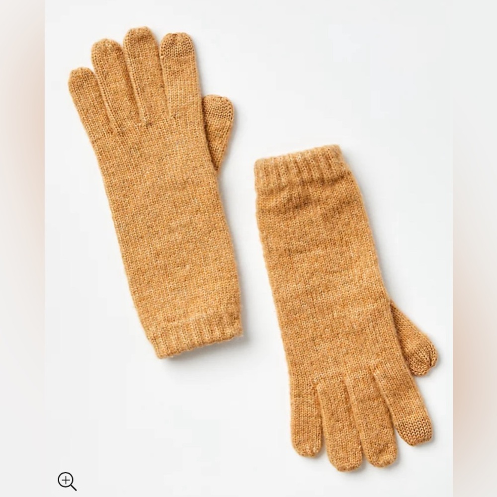 LOFT NWT Cozy Ribbed Gloves -โ Camel